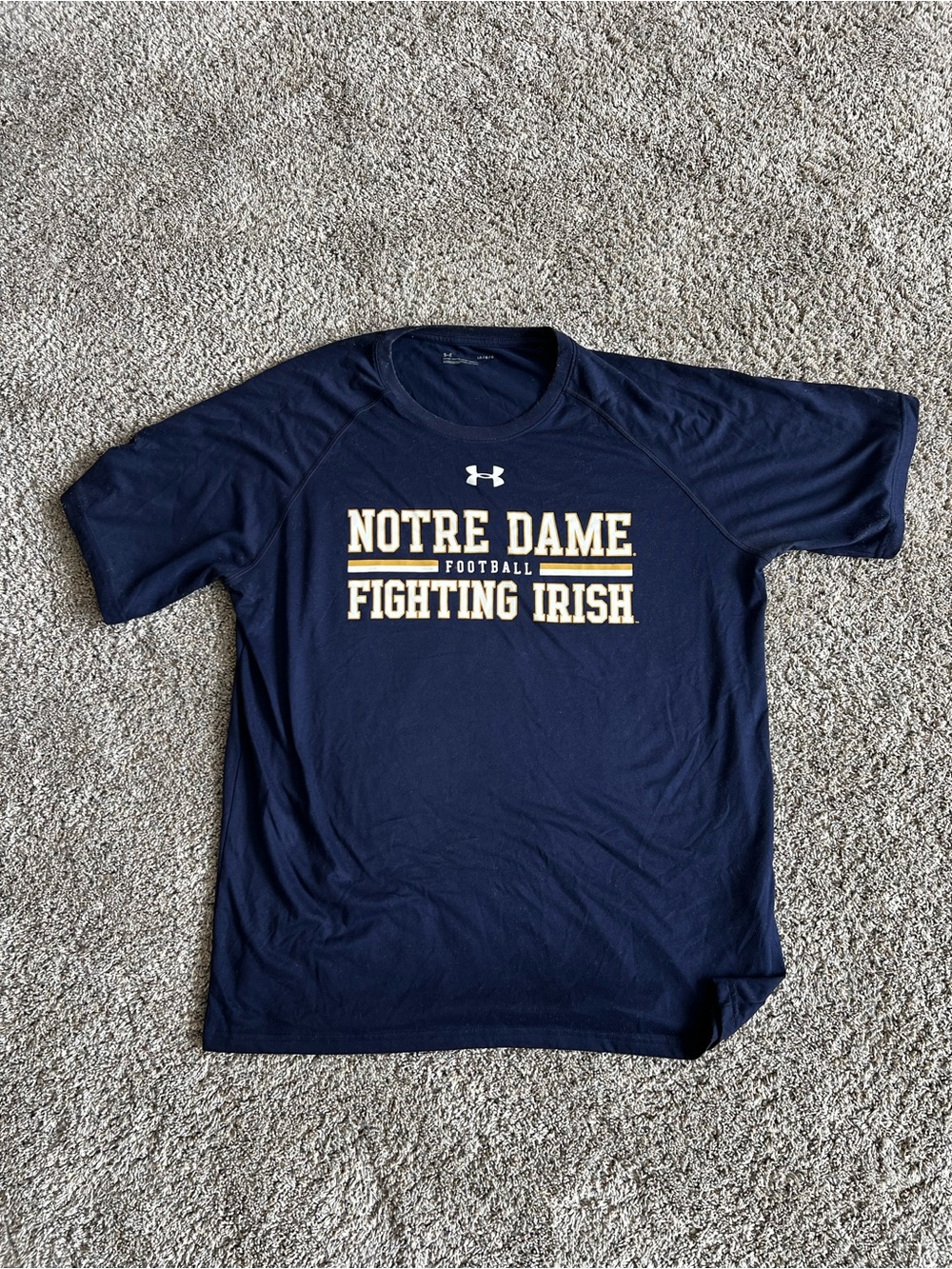 Under Armour Navy Performance Tee with Gold Logo